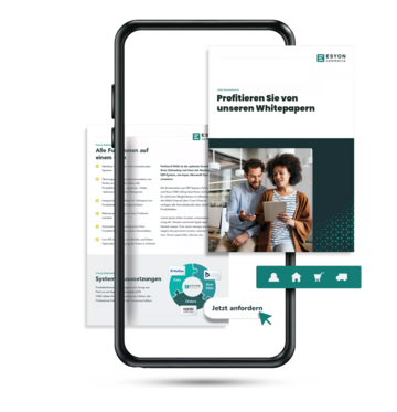 Ein Handy mit der Whitepaper Vorschau