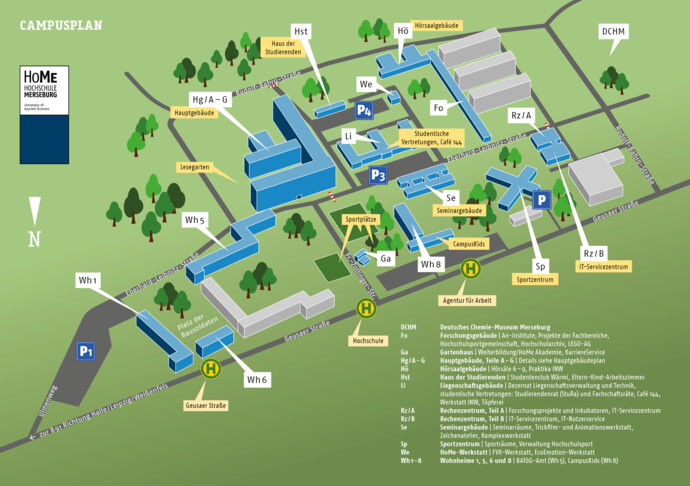 Campusplan Campusplan der Hochschule Merseburg