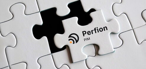 Puzzle-Teil mit Perfion-Logo, das die Verbindung von PIM-Systemen symbolisiert.